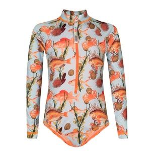 Krio Color Long Sleeve Bodysuit with Zipper